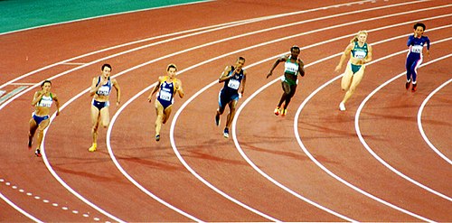 Melinda Gainsford-Taylor (second from the right) at Olympic Games in 2000 in Sydney.