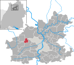 Läget för Massenbachhausen i Landkreis Heilbronn