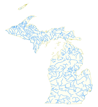Map of Michigan rivers Michigan Rivers.svg