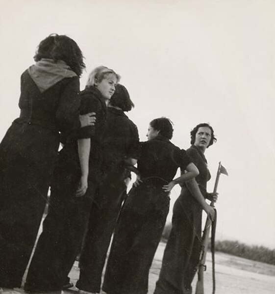 Women training for a Republican militia outside Barcelona in August 1936