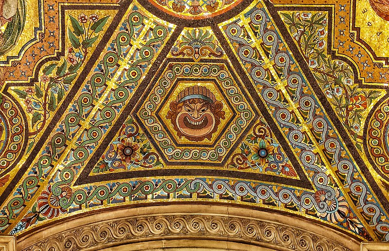 File:Mosaic mask 6 from the Avant Foyer at the Palais Garnier.jpg