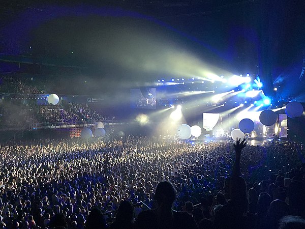 Sydney SuperDome at full capacity during a Muse concert in December 2017