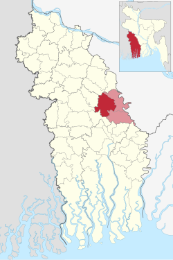 Location of Narail Sadar