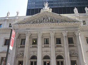 The Beaux-Arts Appellate Division Courthouse of New York State on Madison Avenue, across the street from Madison Square Park. New York appeals court building on Madison Avenue.jpg