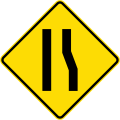 (W13-1/PW-43) Road narrows on right