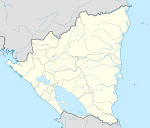 Bonanza på en karta över Nicaragua