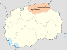 Местоположба на регионот во рамките на Македонија.