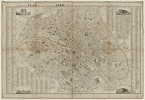 300px nouveau plan de la ville de paris%2c divis%c3%a9 en 12 arrondissements et 48 quartiers%2c 1841   paris mus%c3%a9es