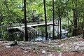 Walkway to dock under water