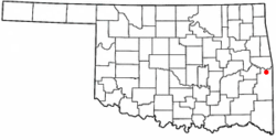 Spiro, Oklahoma'nın konumu