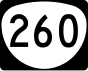 Oregon Route 260 signo