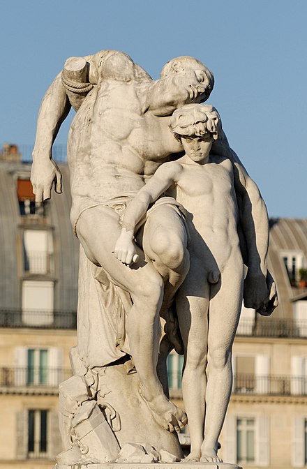 Estàtua d'Espàrtac als Jardins de les Teuleries, a París