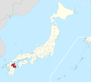 Location of Ōita prefecture in Japan