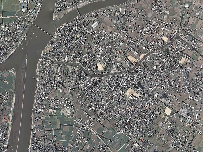 File:Okawa city center area Aerial photograph.2008.jpg