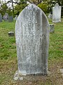 Gravestone of Eunice Walker (died 1863), in Ole Second Parish Burial Ground; Burlington, Massachusetts.