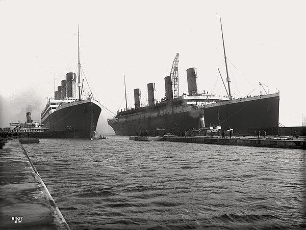 White Star's Olympic and Titanic, Mauretania and Lusitania's rivals.