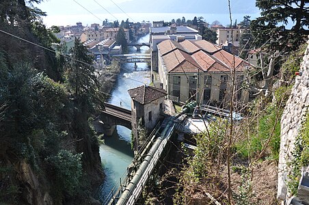 The river, the town and Lake Como