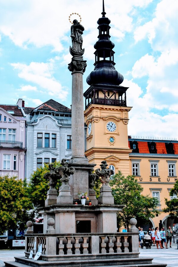 Marian Column (1702) at Masaryk Square