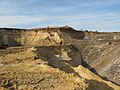 Čeština: Písek v pískovně u Golf Resortu Karlštejn. Okres Beroun, Česká republika. English: Sand in sand quarry near Golf Resort Karlstejn, Beroun District, Czech Republic.