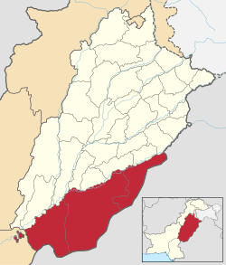 Pákistán - Punjab - Bahawalpur (divize). Svg