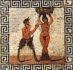 Mozaika przedstawiająca Pana i Hamadriadę – Pompeje