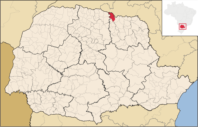 Localização de Sertaneja no Paraná