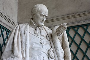 Statue d'Antoine-Laurent de Jussieu dans le Jardin des plantes de Paris. Sculpture de Jean-François Legendre-Héral, 1842. (définition réelle 3 000 × 2 000)