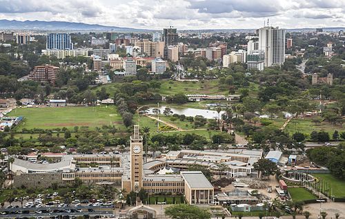 Parliament Buildings and Uhuru Park, Nairobi.jpg