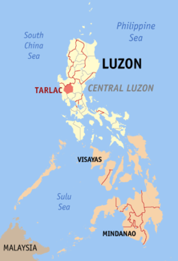 Locatie van Tarlac in de Filipijnen