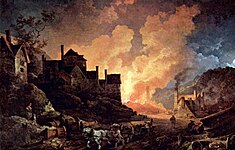 Coalbrookdale by Night von Philipp Jakob Loutherbourg dem Jüngeren (1801)