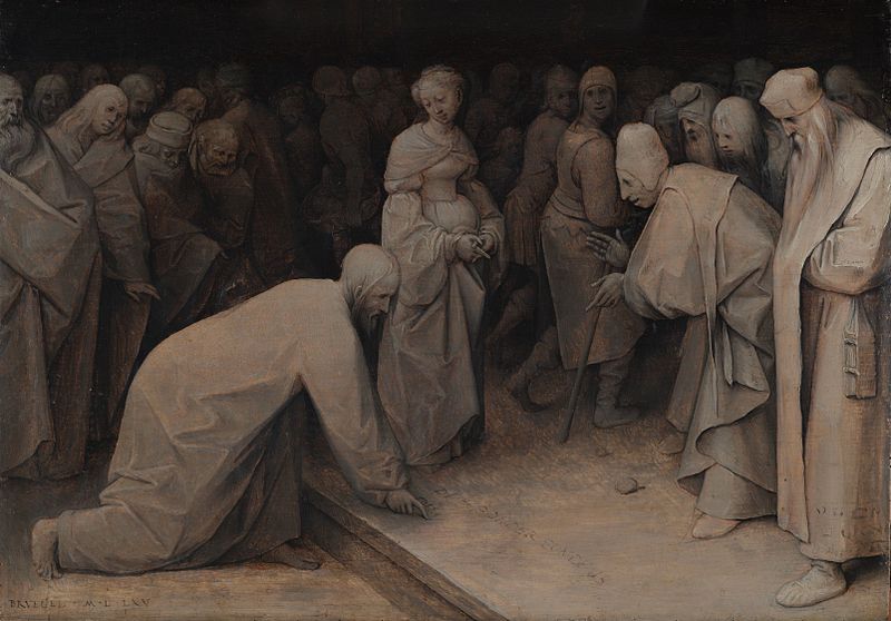 File:Pieter Bruegel (I) - Christ and the woman taken in adultery.jpg