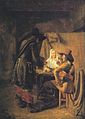 Triktrak-ludantoj. Pieter de Hooch, ĉ. 1652-1654
