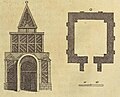 Pococke's "plan and view" of the monument[6] (A Description of the East, volume 2, plate 22, O & O), published 1745