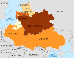 Polish-Lithuanian Commonwealth at its maximum extent-es.svg