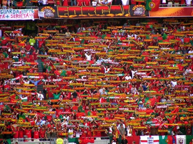 Fans of the Portugal national football team at the 2004 European Championship