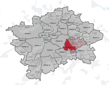 Praha 15 na mapě