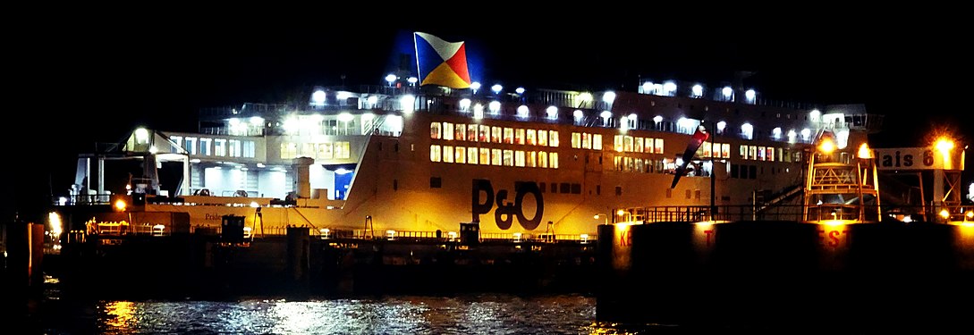 Ferry Pride of Canterbury, in the port of Calais. France