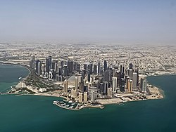 Ad Dawhah (Doha), the most populous municipality in Qatar. Qatar, Katar Doha.jpg