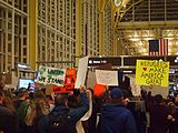 Rally for Refugees at DCA Concourse B