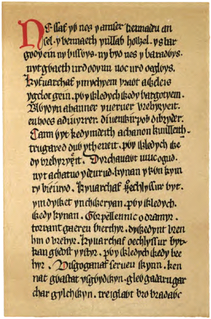 <i>Red Book of Hergest</i> Welsh manuscript collection written between 1382-1410