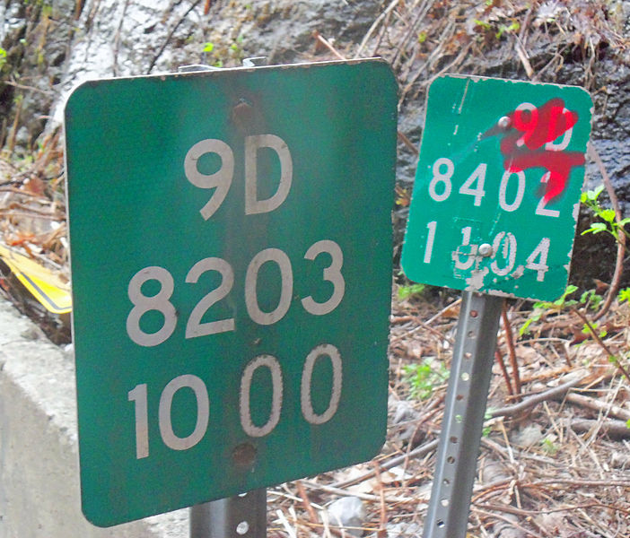 File:Reference markers on New York State Route 9D at the Dutchess-Putnam county line.jpg