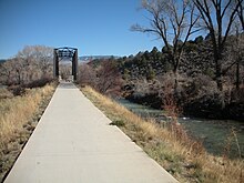 Path along the Uncompaghre river that leads from the town to the reservoir Riverpath.jpg