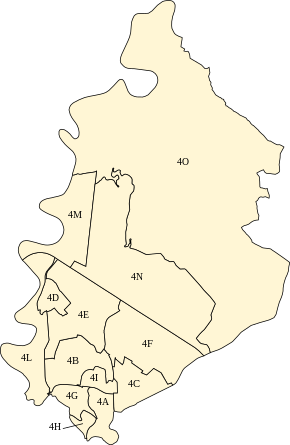 Mappa delle zone urbanistiche del Municipio Roma III
