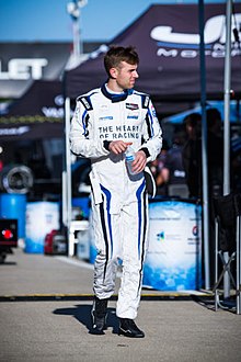 Ross Gunn (pictured in 2021) took the overall pole position for Heart of Racing Team. Ross Gunn Heart Of Racing.jpg