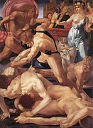 Mosè difende le figlie di Jethro, Rosso Fiorentino