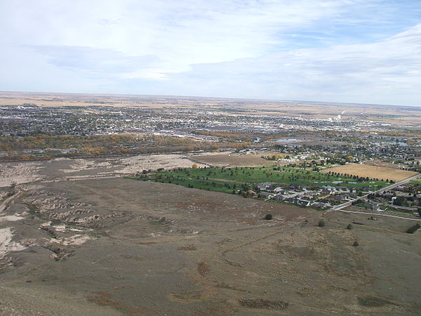 Overlooking Scottsbluff (to the left) and Gering (to the right) from Scotts Bluff National Monument