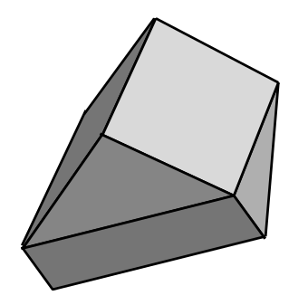 Illustration of a Schmitt–Conway biprism, also called a Schmitt–Conway–Danzer tile