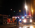 Victorian SES volunteers working to free the victim of a car crash