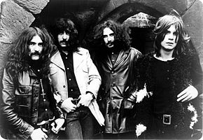 Black Sabbath roku 1970. Zleva: Geezer Butler, Tony Iommi, Bill Ward, Ozzy Osbourne.