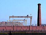 Kranarna på Harland and Wolffs skeppsvarv. Kranarna är 140 meter breda och kan lyfta 840 ton. Tillsammans kan de lyfta 1 600 ton. Det tyngsta de har lyft tillsammans är 1000 ton. Det böjde kranen 30 centimeter. Goliath är 96 meter hög, Samson är 106 meter hög. De ligger ovanför världens största torrdocka 556 m x 93 m